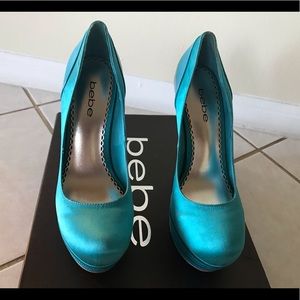 BebeTurquoise platform heels